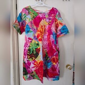 Colorful Floral Midi Dress